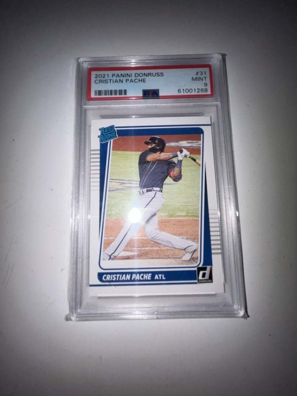2021 Panini Donruss Cristian Pache #31 Rated Rookie PSA 9 Mint